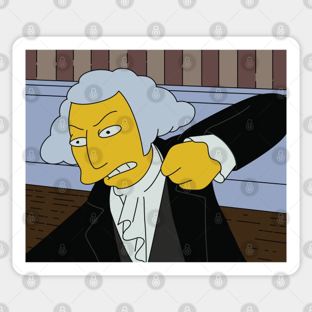 George Washington Punch Sticker by saintpetty